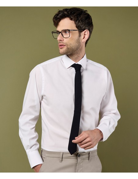 KUS-KK131-Mens Tailored Fit Business Poplin Shirt Long Sleeve