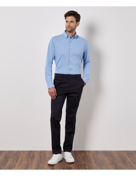 KUS-KK143-Tailored Fit Superwash® 60º Pique Shirt Long Sleeve
