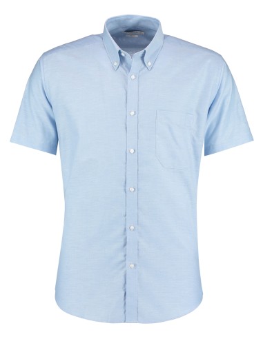 KUS-KK183-Mens Slim Fit Workwear Oxford Shirt Short Sleeve
