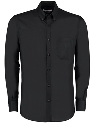 KUS-KK184-Men`s Slim Fit Workwear Oxford Shirt Long Sleeve