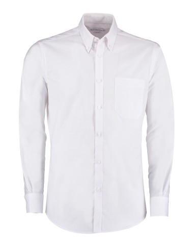 KUS-KK184-Men`s Slim Fit Workwear Oxford Shirt Long Sleeve