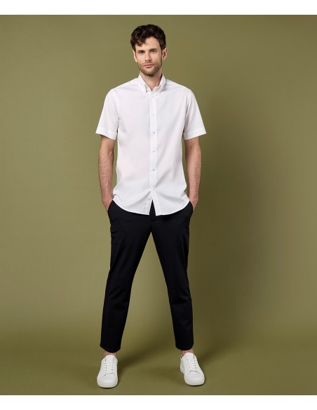 KUS-KK187-Chemise Oxford de première qualité à manches courtes slim