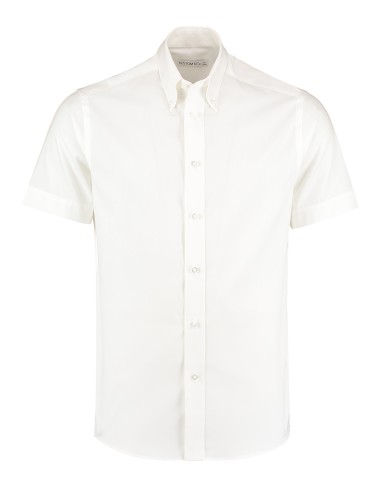 KUS-KK187-Chemise Oxford de première qualité à manches courtes slim