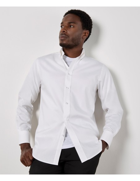 KUS-KK188-Chemise Oxford de première qualité à manches longues slim