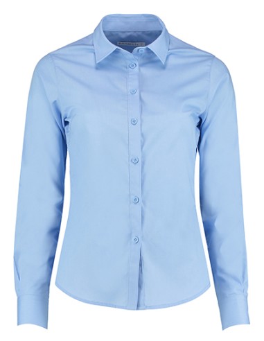 KUS-KK242-Womens Tailored Fit Poplin Shirt Long Sleeve
