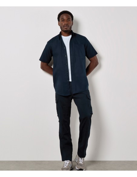 KUS-KK350-Mens Classic Fit Workwear Oxford Shirt Short Sleeve