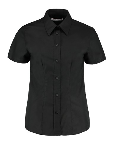 KUS-KK360-Womens Tailored Fit Workwear Oxford Shirt Short Sleeve