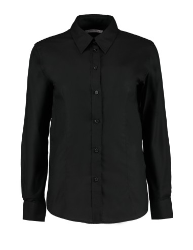 KUS-KK361-Womens Tailored Fit Workwear Oxford Shirt Long Sleeve