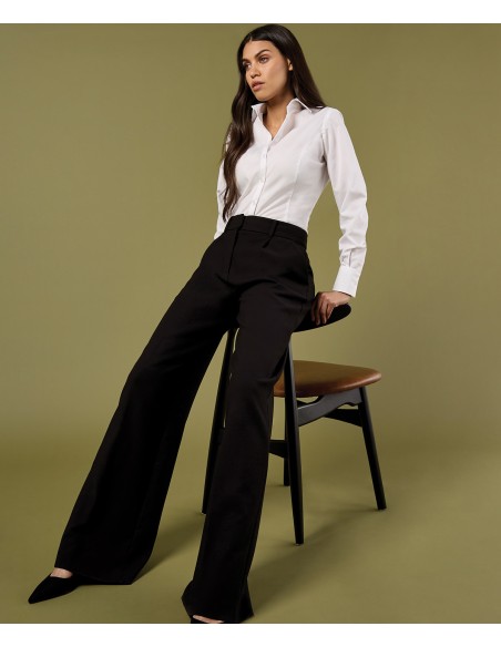 KUS-KK743F-Womens Tailored Fit Business Shirt Long Sleeve