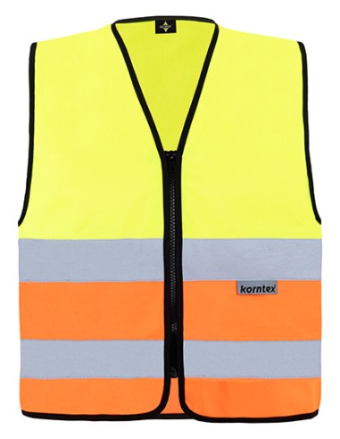 KOR-RX217-Hi-Vis Safety Vest Cologne With Front Zipper