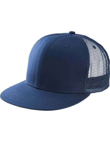 KUP-KP113-TRUCKER FLAT PEAK CAP - 6 PANELS