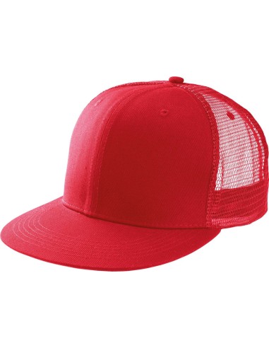 KUP-KP113-TRUCKER FLAT PEAK CAP - 6 PANELS