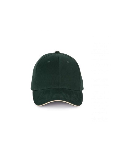 KUP-KP185-CAP WITH CONTRASTING SANDWICH PEAK - 6 PANELS