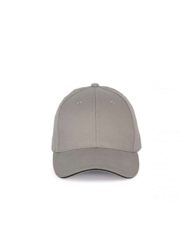 KUP-KP185-CAP WITH CONTRASTING SANDWICH PEAK - 6 PANELS