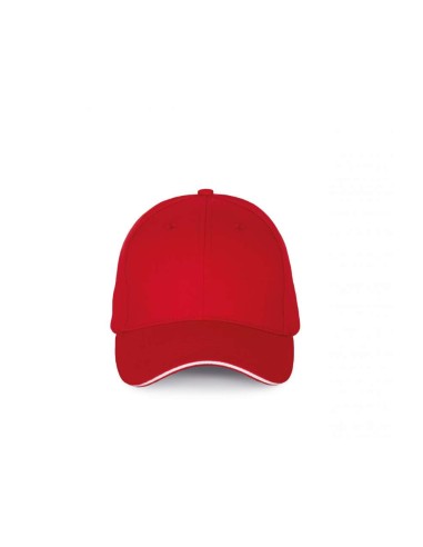 KUP-KP185-CAP WITH CONTRASTING SANDWICH PEAK - 6 PANELS