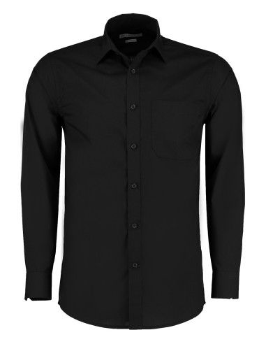 KUS-KK142-Mens Tailored Fit Poplin Shirt Long Sleeve