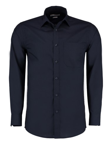 KUS-KK142-Mens Tailored Fit Poplin Shirt Long Sleeve