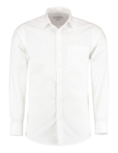 KUS-KK142-Mens Tailored Fit Poplin Shirt Long Sleeve