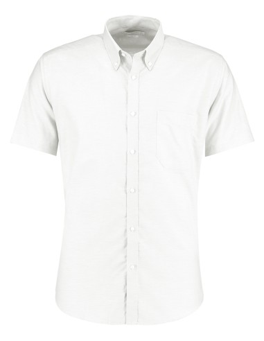 KUS-KK183-Mens Slim Fit Workwear Oxford Shirt Short Sleeve
