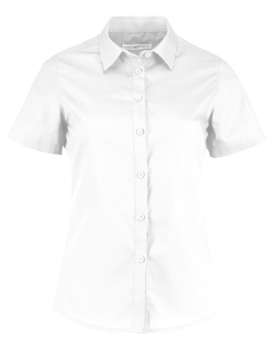 KUS-KK241-Womens Tailored Fit Poplin Shirt Short Sleeve