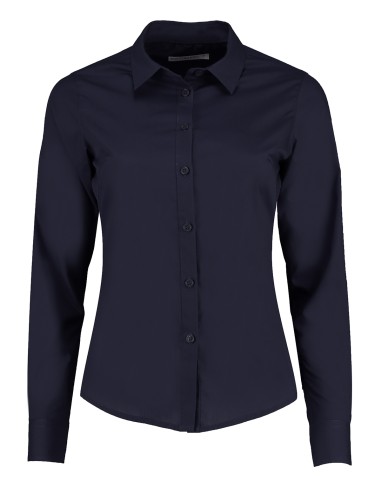 KUS-KK242-Womens Tailored Fit Poplin Shirt Long Sleeve