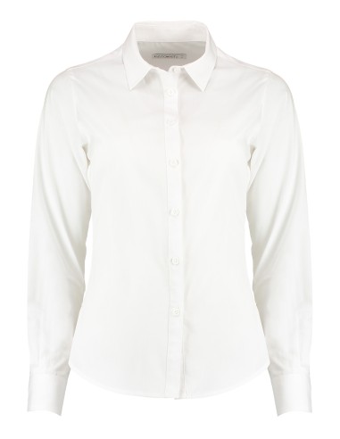KUS-KK242-Womens Tailored Fit Poplin Shirt Long Sleeve