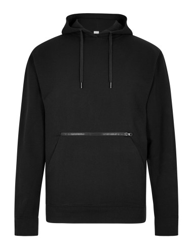 KUS-KK338-Regular Fit Pique Hoodie with Zipped Pocket