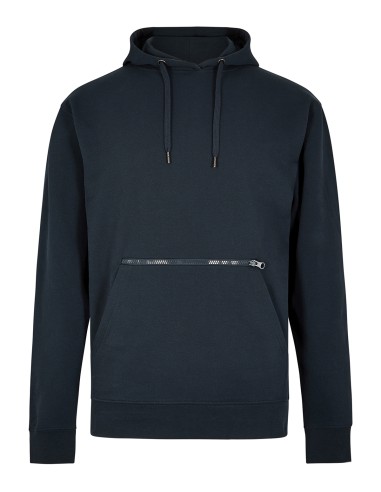 KUS-KK338-Regular Fit Pique Hoodie with Zipped Pocket
