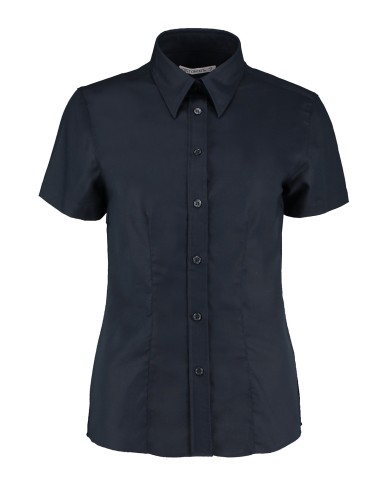 KUS-KK360-Womens Tailored Fit Workwear Oxford Shirt Short Sleeve