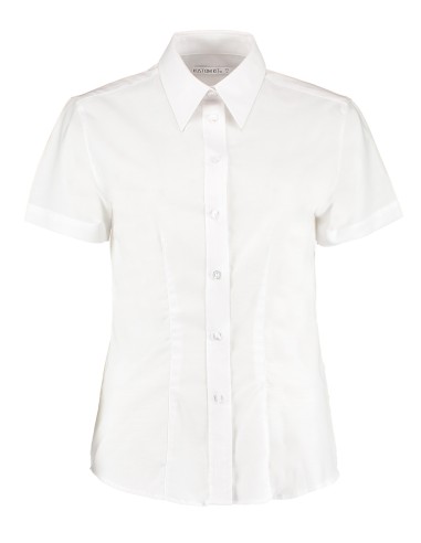 KUS-KK360-Womens Tailored Fit Workwear Oxford Shirt Short Sleeve