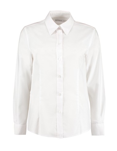 KUS-KK361-Womens Tailored Fit Workwear Oxford Shirt Long Sleeve