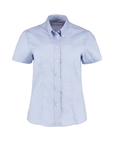 KUS-KK701-Womens Tailored Fit Corporate Oxford Shirt Short Sleeve