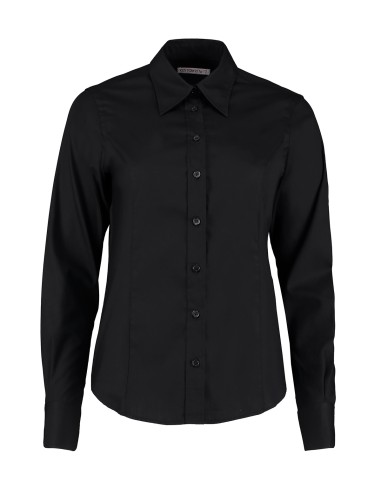 KUS-KK702-Womens Tailored Fit Corporate Oxford Shirt Long Sleeve