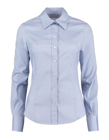 KUS-KK702-Womens Tailored Fit Corporate Oxford Shirt Long Sleeve