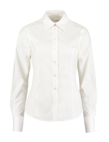 KUS-KK702-Womens Tailored Fit Corporate Oxford Shirt Long Sleeve