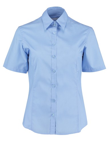 KUS-KK742F-Womens Tailored Fit Business Shirt Short Sleeve