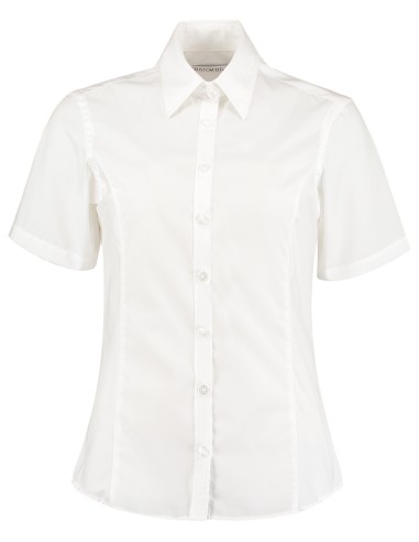 KUS-KK742F-Womens Tailored Fit Business Shirt Short Sleeve