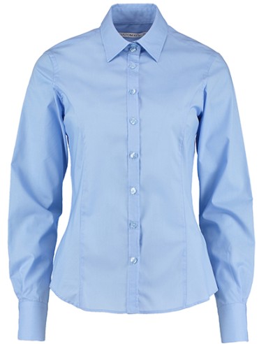 KUS-KK743F-Womens Tailored Fit Business Shirt Long Sleeve