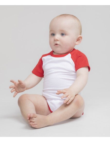 LAR-LW502-Essential Short Sleeved Baseball Bodysuit
