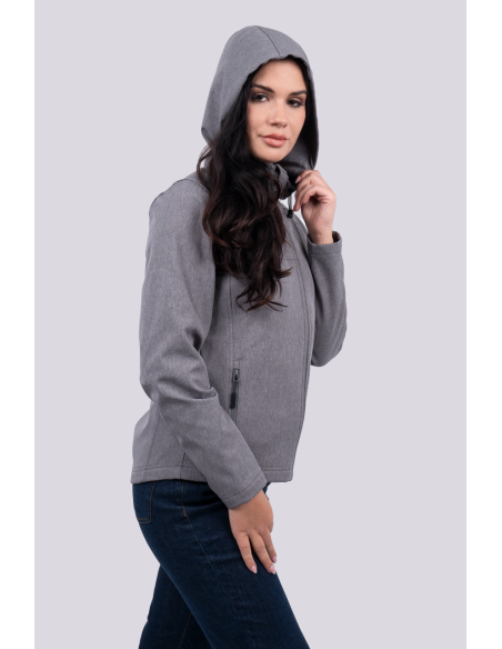 LEE-LE821-WOMEN’S 3-LAYER DETACHABLE HOODED SOFTSHELL JACKET
