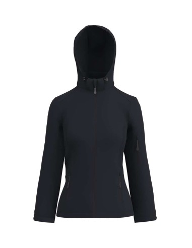 LEE-LE821-WOMEN’S 3-LAYER DETACHABLE HOODED SOFTSHELL JACKET