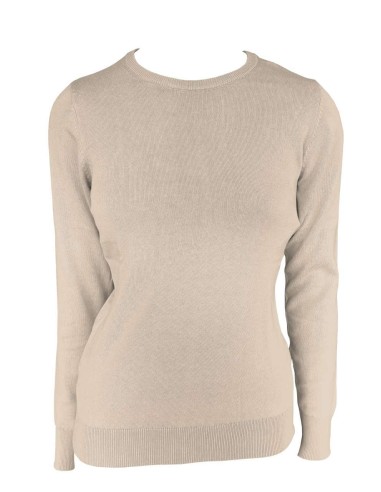 LEE-LE901-WOMEN’S CREW NECK FINE GAUGE COTTON PULLOVER