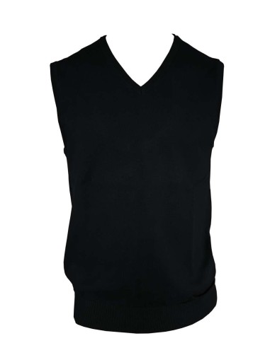 LEE-LE980-MEN’S V-NECK SLEEVELESS PULLOVER FINE GAUGE COTTON