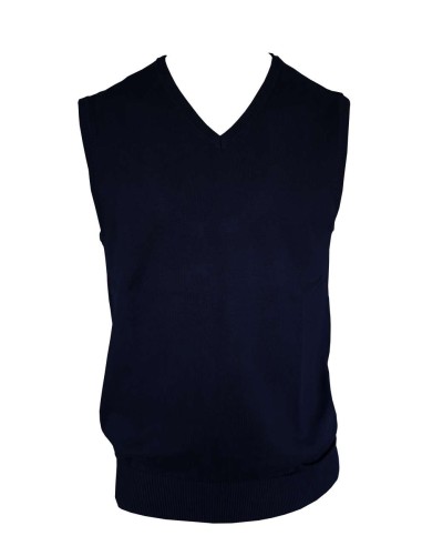 LEE-LE980-MEN’S V-NECK SLEEVELESS PULLOVER FINE GAUGE COTTON