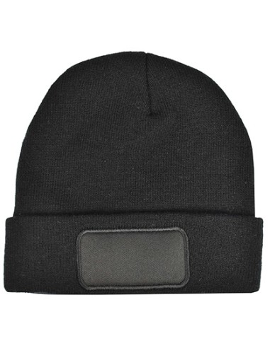 LME-1451-Knitted Hat With Patch