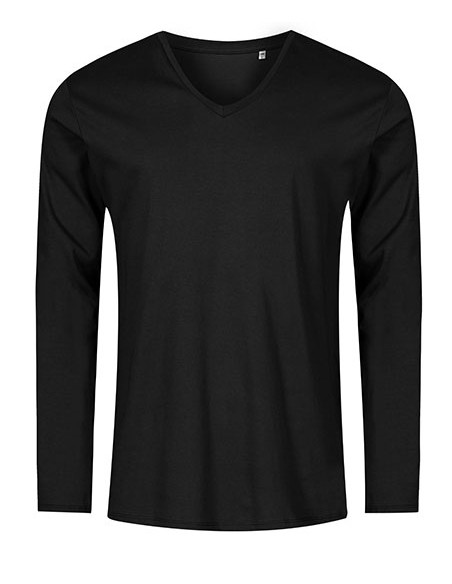 X-1460-Mens V-Neck T-Shirt Long Sleeve