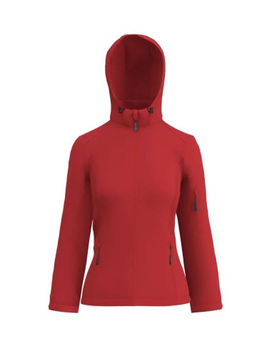 LEE-LE821-WOMEN’S 3-LAYER DETACHABLE HOODED SOFTSHELL JACKET