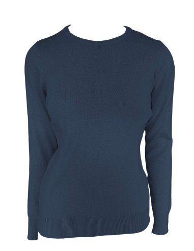 LEE-LE901-WOMEN’S CREW NECK FINE GAUGE COTTON PULLOVER