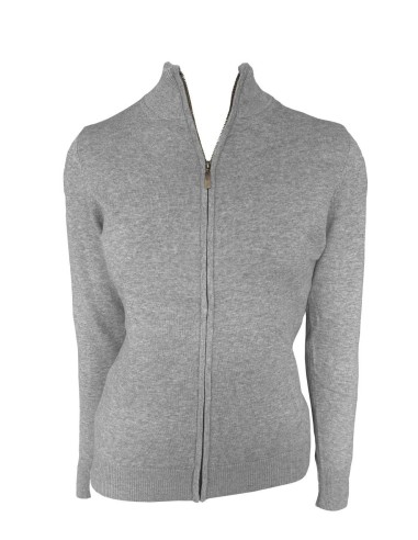 LEE-LE971-WOMEN’S FULL ZIP CARDIGAN FINE GAUGE COTTON