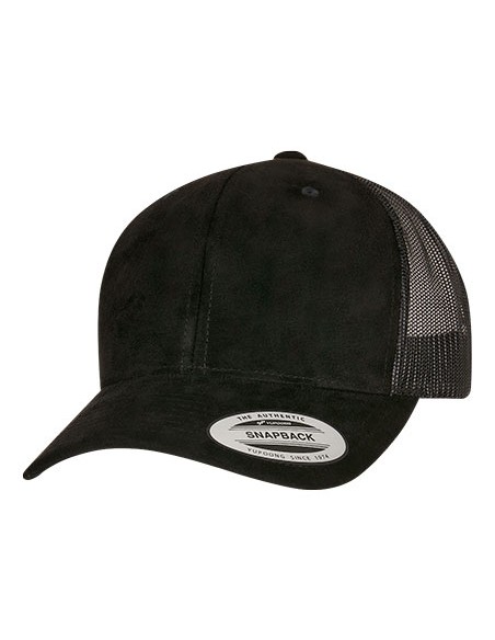 Y-6606SU-Suede Leather Trucker Cap